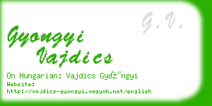 gyongyi vajdics business card